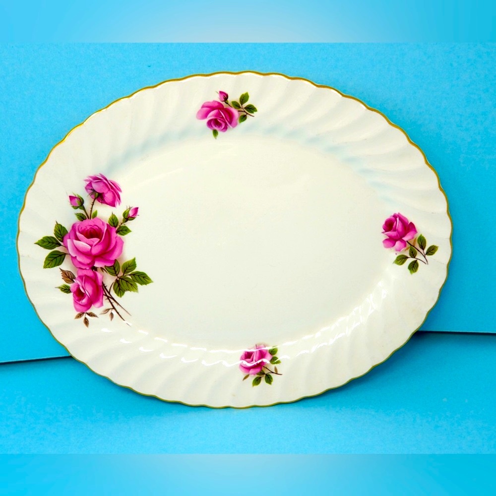 Vintage 1940s Johnson Brothers Lynmere Oval Platter Plate Dish made in England